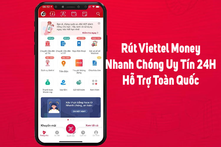 Rút Paynow Viettel Money Trả sau
