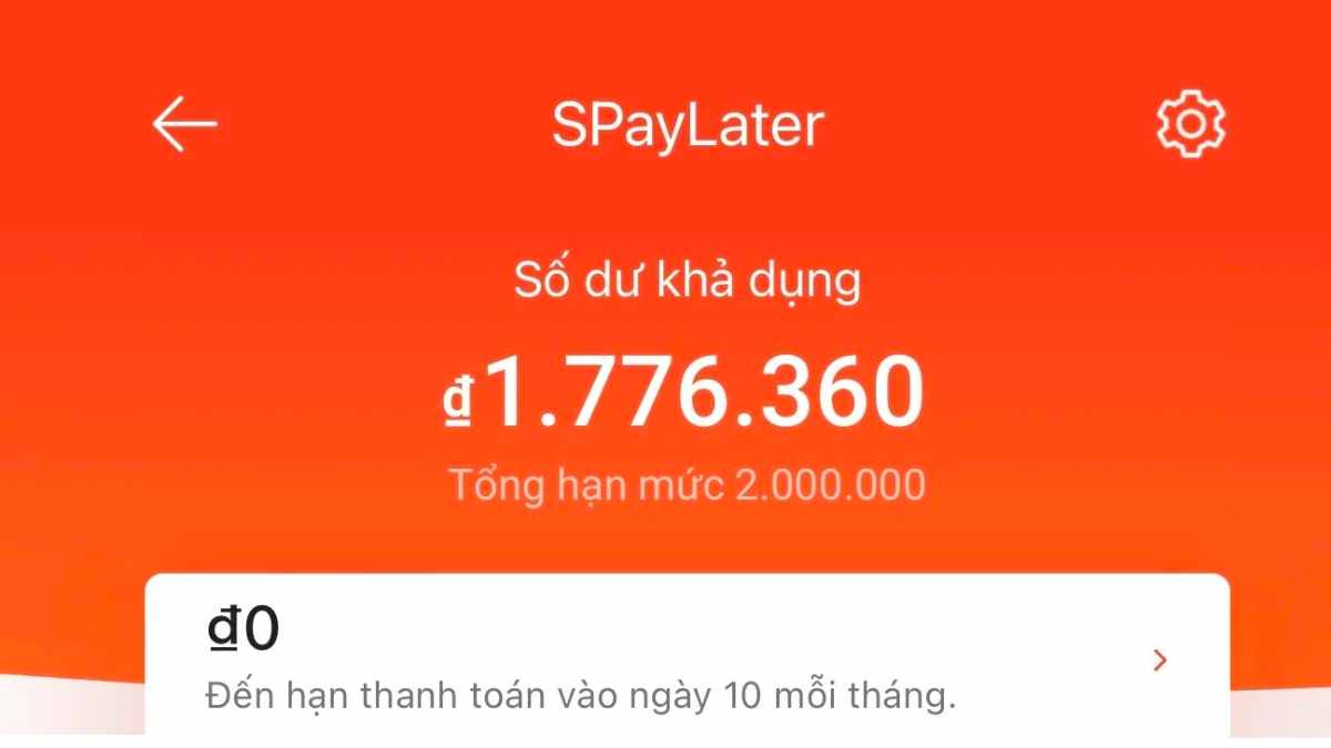 Shopee SPayLater liên tục cập nhật hạn mức tự động dựa trên lịch sử mua sắm và thanh toán đúng hạn